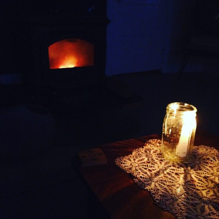 Image for The unexpected benefits of a springtime blizzard: reading a book by candlelight