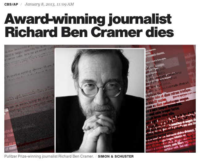 Image for What he gave: Richard Ben Cramer