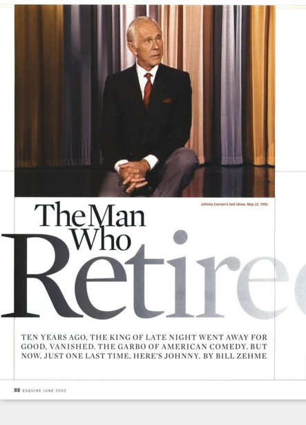 Image for From Esquire Classic: Bill Zehme and Johnny Carson’s last interview ever