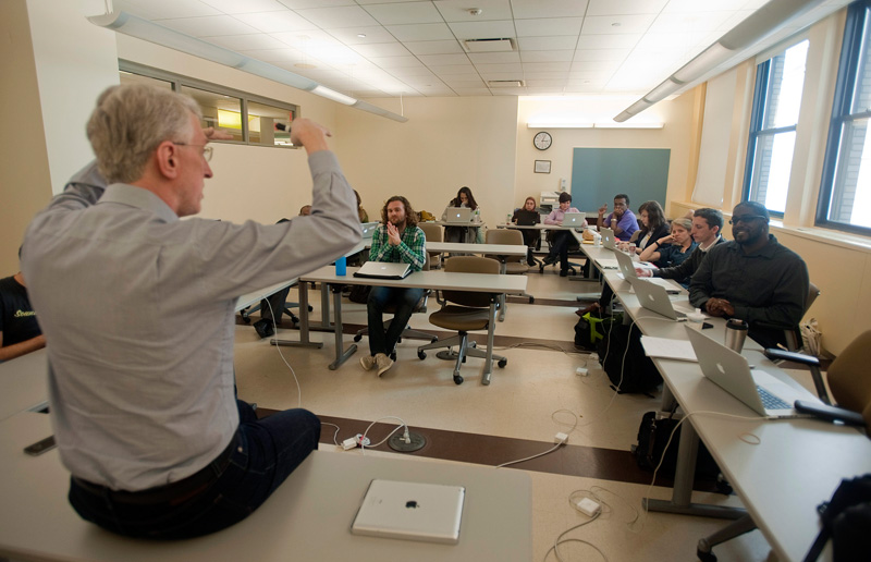 Online media advocate Jeff Jarvis teaches entrepreneurial journalism at City University of New York