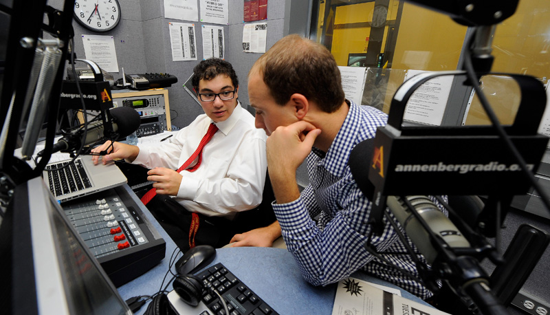 At the University of Southern California, Annenberg Radio News broadcasts provide students with hands-on learning opportunities