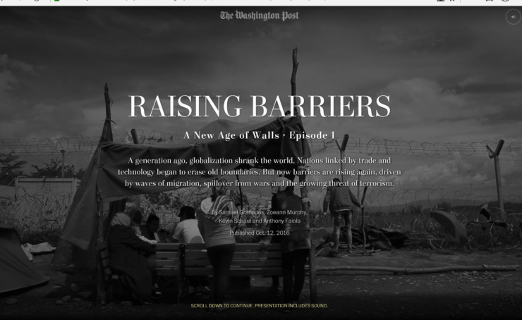 Screen grab from The Washington Post's series "A New Age of Walls."