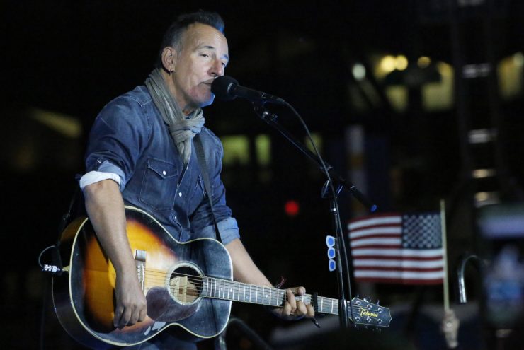 Bruce Springsteen at the pre-election rally for Hillary Clinton in Philadelphia. 