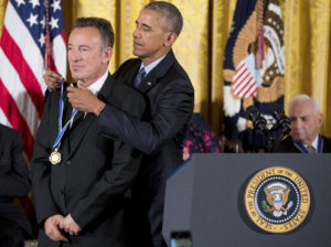 President Obama presents the Presidential Medal of Freedom to Bruce Springsteen in November. 