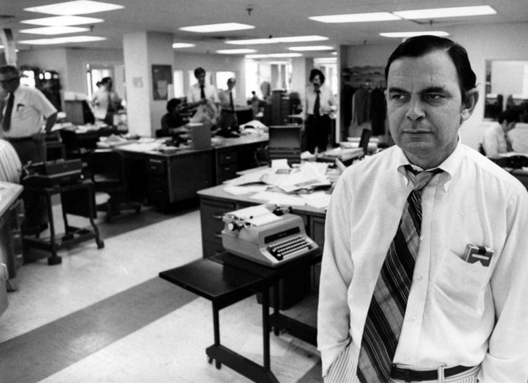 Gene Roberts in The Philadelphia Inquirer newsroom.