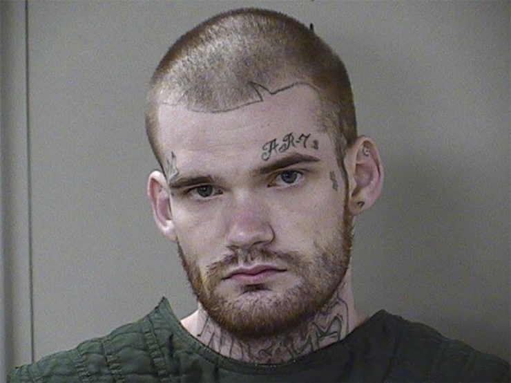 Escaped Georgia inmate Ricky Dubose in  a booking photo after being caught in Tennessee. 