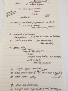 Notes on interviewing process
