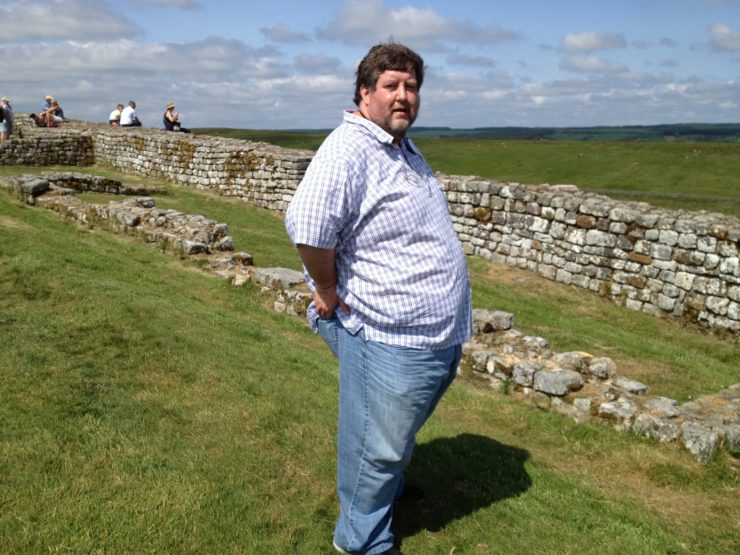 Tommy Tomlinson at Hadrian's Wall in England, before the weight-loss journey that led to his memoir.