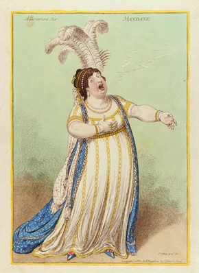 1801 caricature of Elizabeth Billington by James Gillray