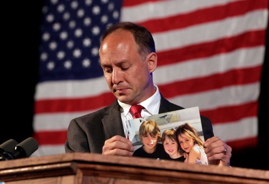 Mark Barden, the father of Daniel Barden, who was one of 20 first-graders killed in the 2012 mass shooting at Sandy Hook Elementary School in Newtown, Connecticut.