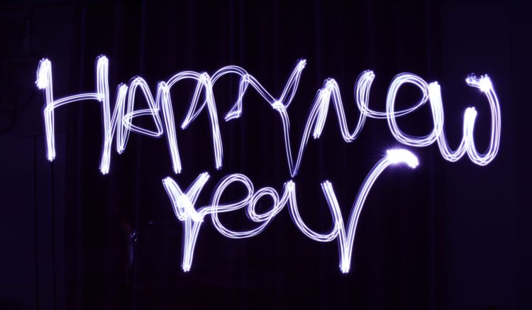 Photo illustration with the phrase: Happy New Year