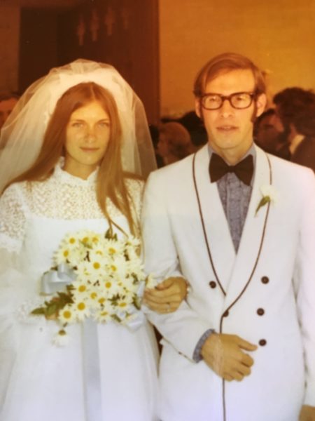 Roy and Karen Clark at their wedding in 1971