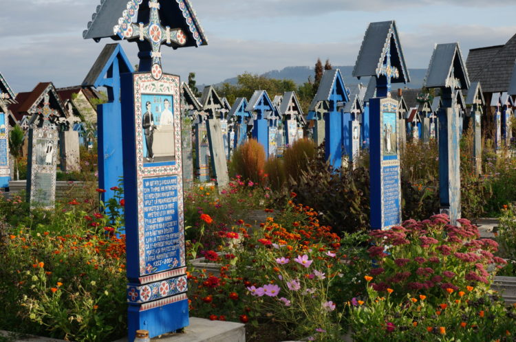A cemetery with short stories on tomb houses in Romania
