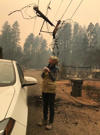 Lizzie Johnson covering the Camp Fire in Paradise