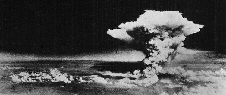 The first atomic bomb, dropped on Hiroshima on Aug. 6, 1945