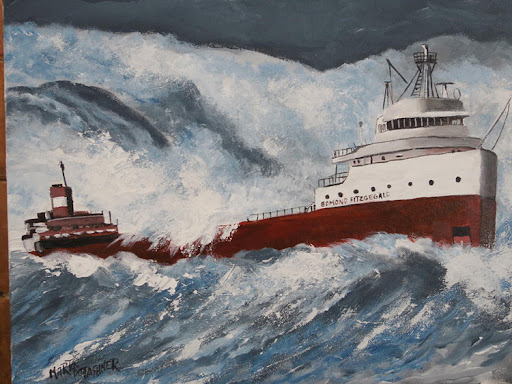 Artists vMartin Potashner's painting of The Sinking of the Edmund Fitzgerald