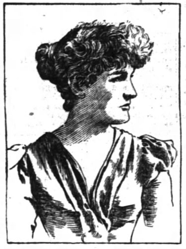 Portrait of pioneeering journalist Winifred Sweet in 1893