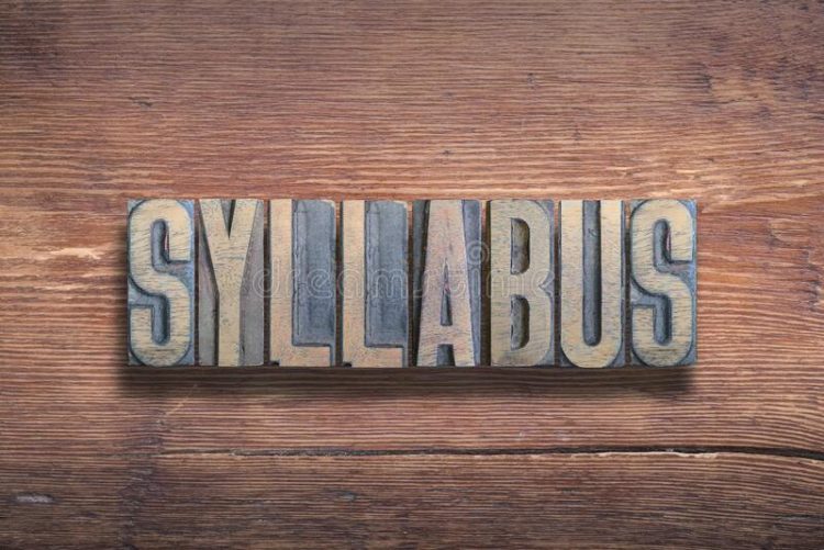 Typesetting blocks that spell SYLLABUS
