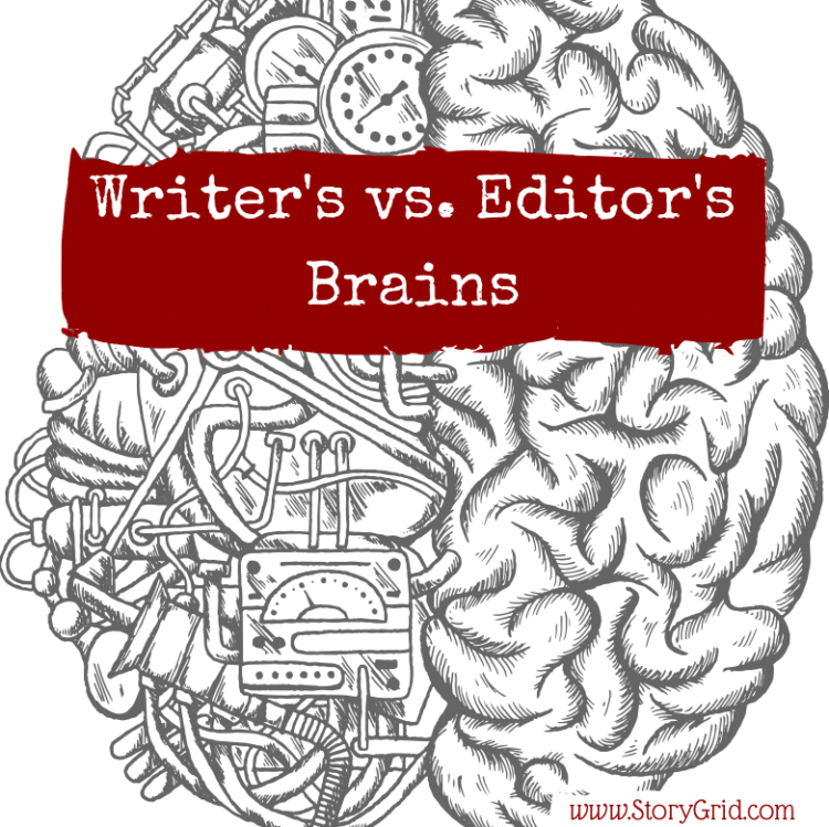 Illustration oIllustration of writing brain and editing brain