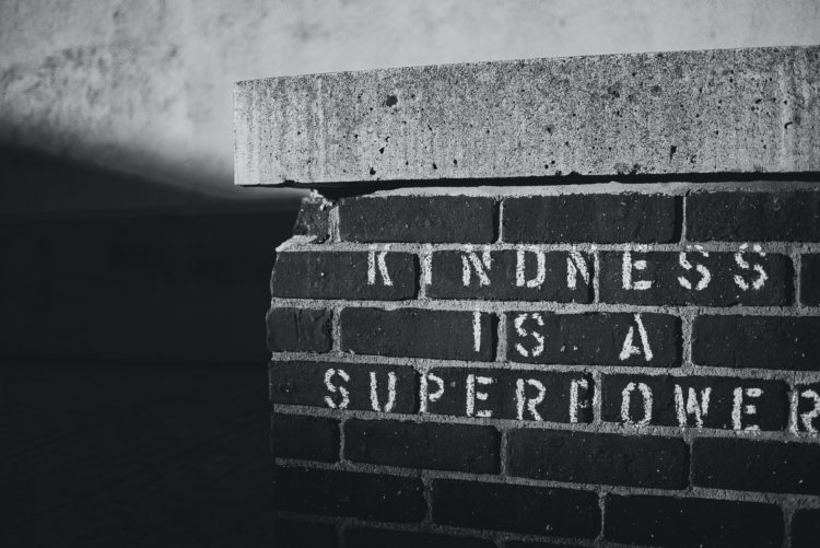 Bricks etched with KINDNESS IS A SUPERPOWER