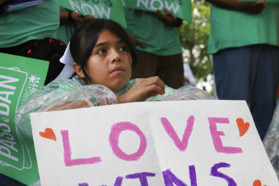 A student from Robb Elementary School in Uvalde, Texas, at a rally against assault weapons.