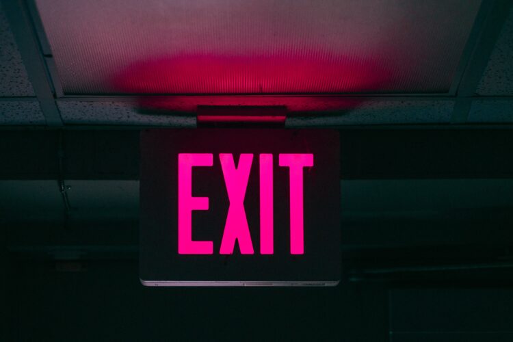 Neon EXIT sign