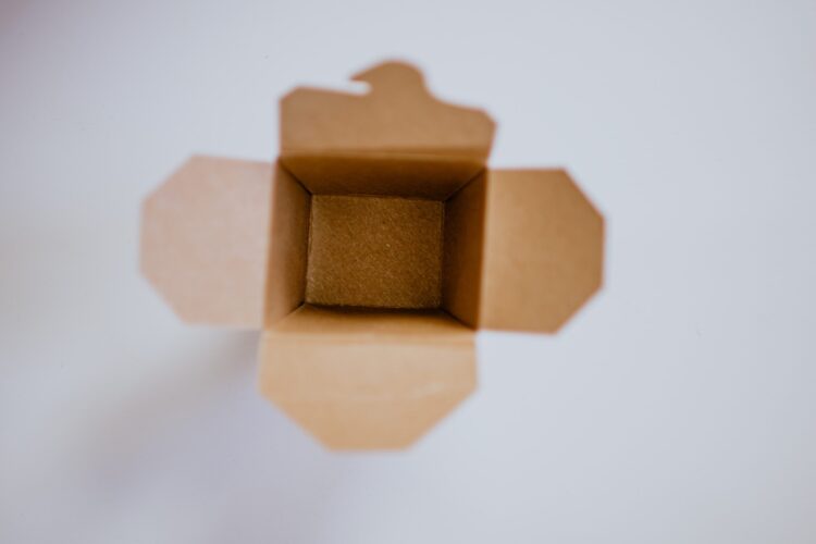 Photo of an empty cardboard box