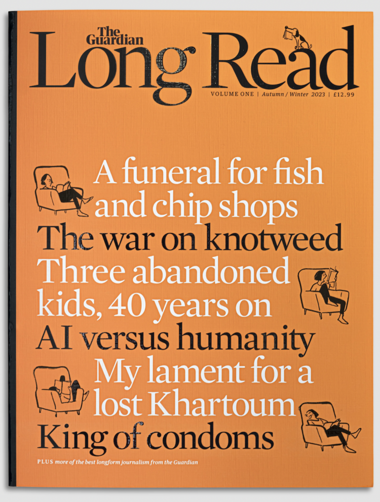 Cover of a new print magazine, The Guardian Long Read