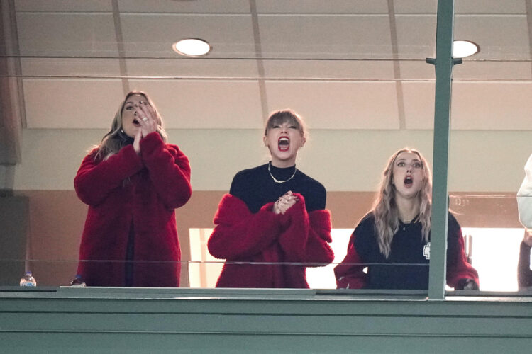 Taylor Swift at Lambeau Field in Green Bay for Dec. 3, 2023 game against the Kansas City Chiefs.